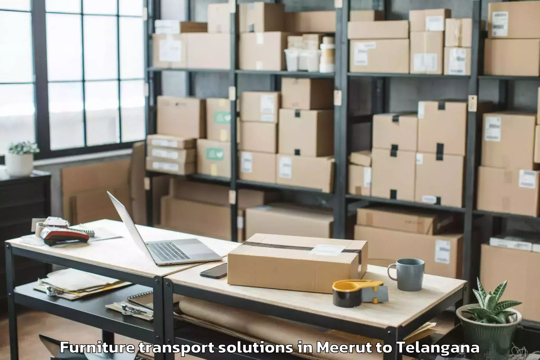 Efficient Meerut to Tandur Furniture Transport Solutions